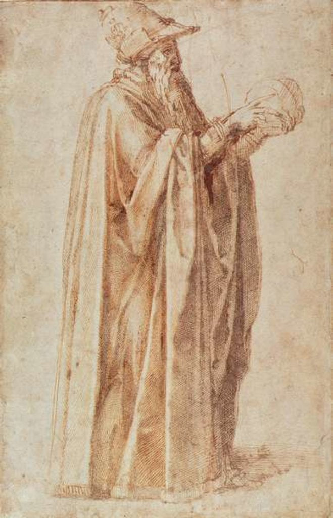 Detail of Study of a Man by Michelangelo Buonarroti