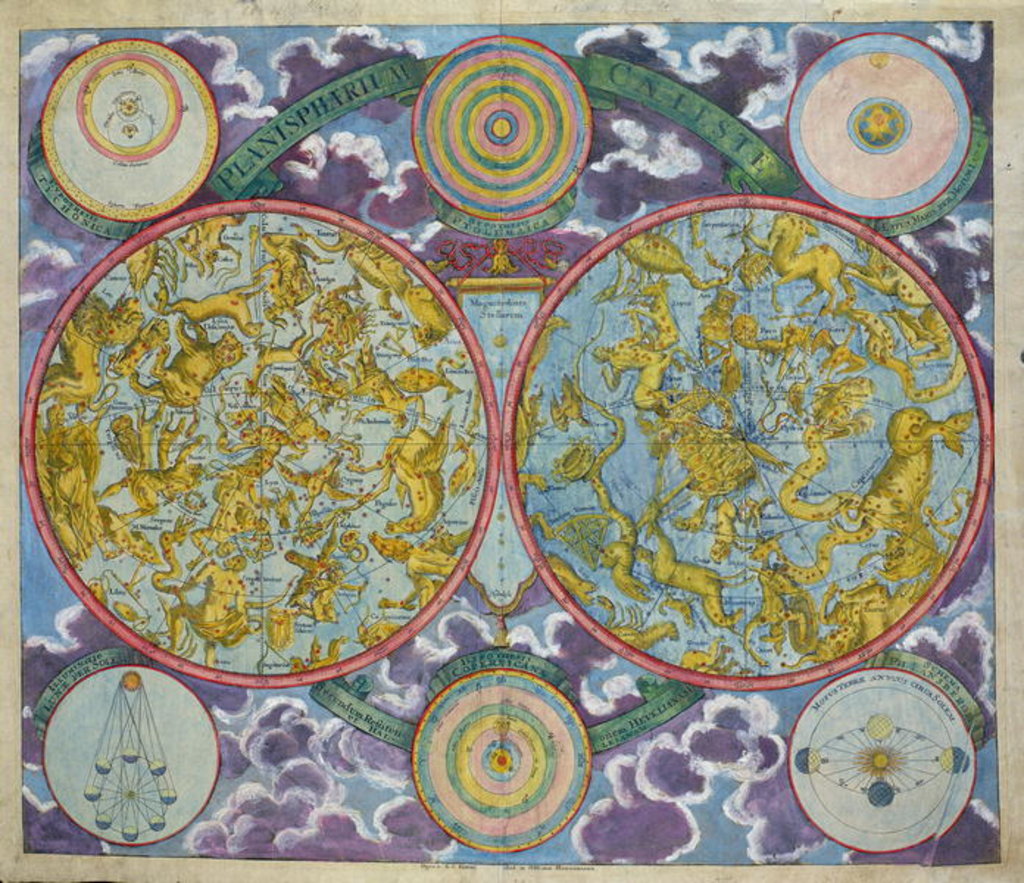 Detail of Celestial Map of the Planets by Georg Christoph II Eimmart