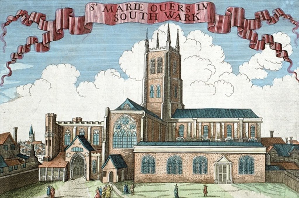 Detail of St. Marie Overie in Southwark by Robert Morden