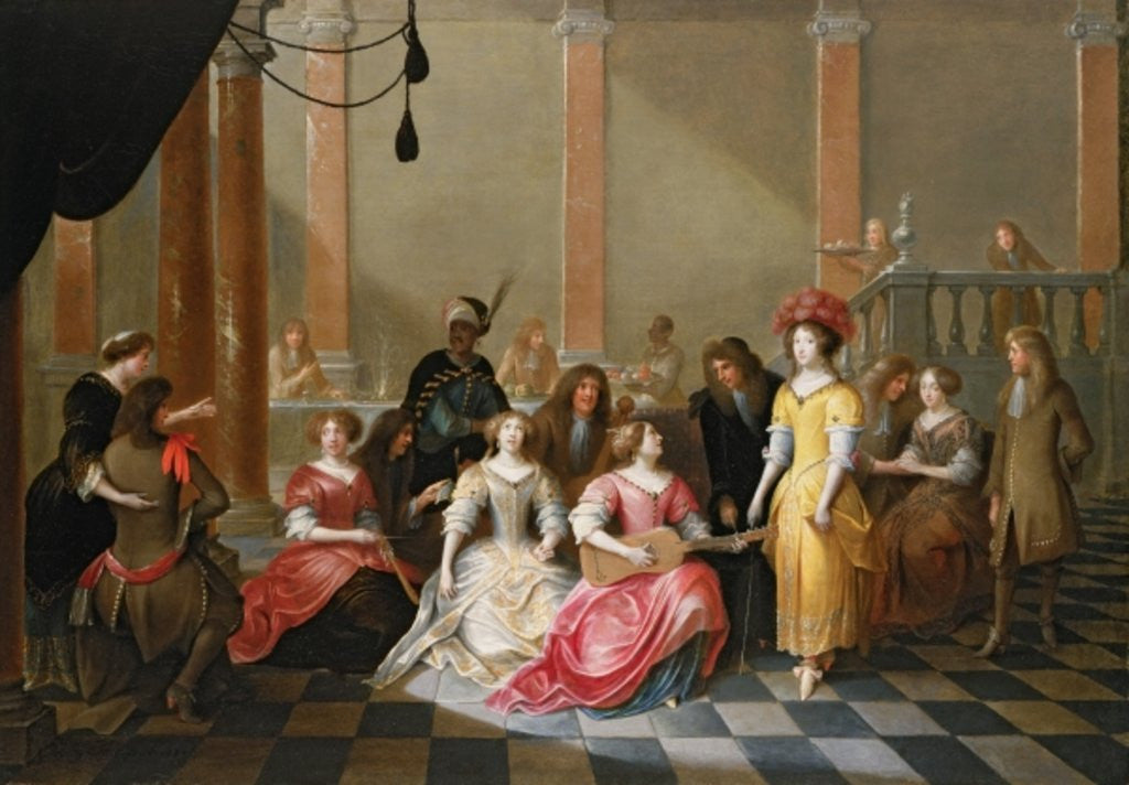 Detail of An Elegant Company at Music Before a Banquet by Hieronymus Janssens