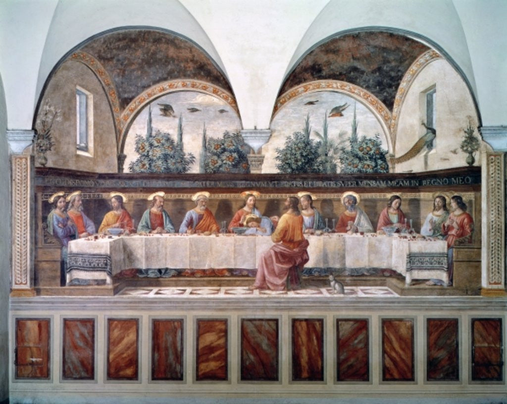 Detail of The Last Supper by Domenico Ghirlandaio