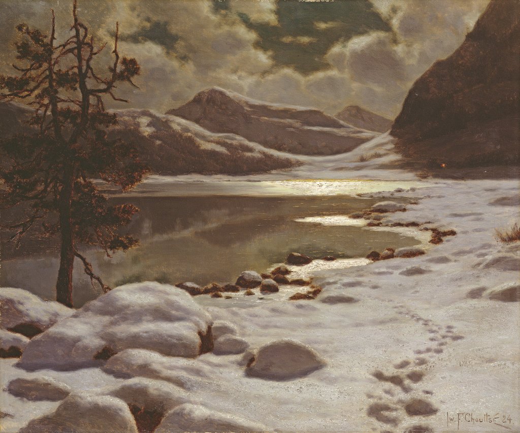Detail of Moonlight in Winter by Ivan Fedorovich Choultse