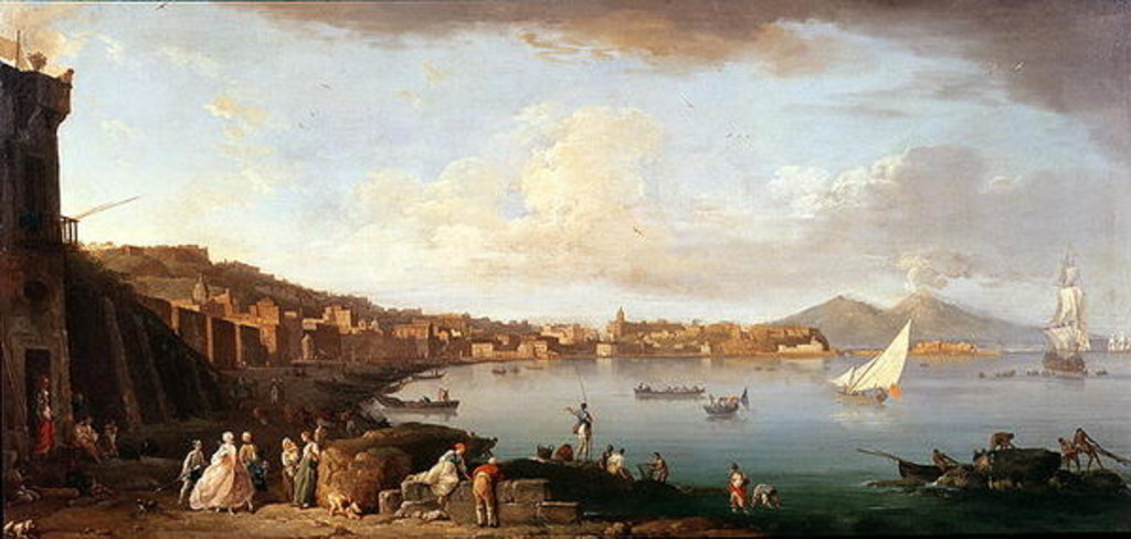 Detail of Bay of Naples from the North by Claude Joseph Vernet