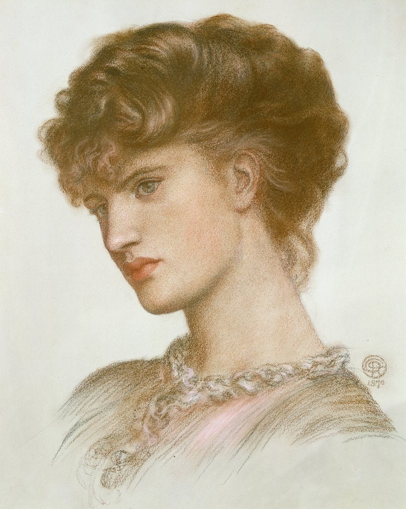 Detail of Portrait of Aglaia Coronio (nee Ionides) 1870 by Dante Gabriel Charles Rossetti