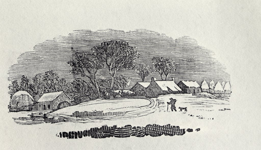 Detail of Approaching a Village in the Winter by Thomas Bewick