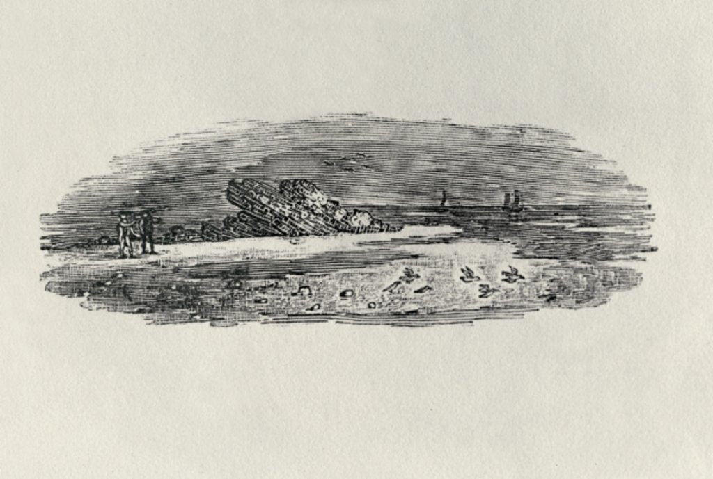 Detail of Rocks with Coastal Shipping, c. 1801 by Thomas Bewick