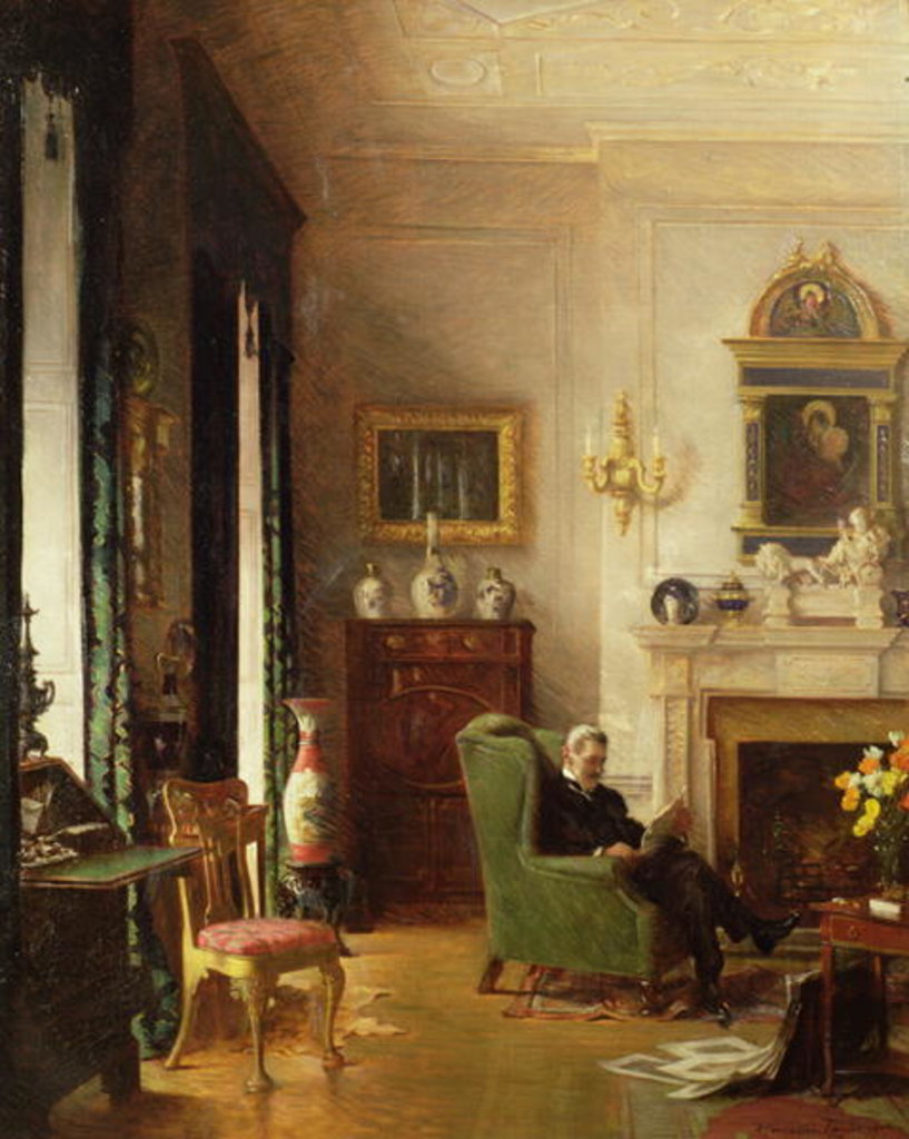 Detail of The Grey Drawing Room by Albert Chevallier Tayler