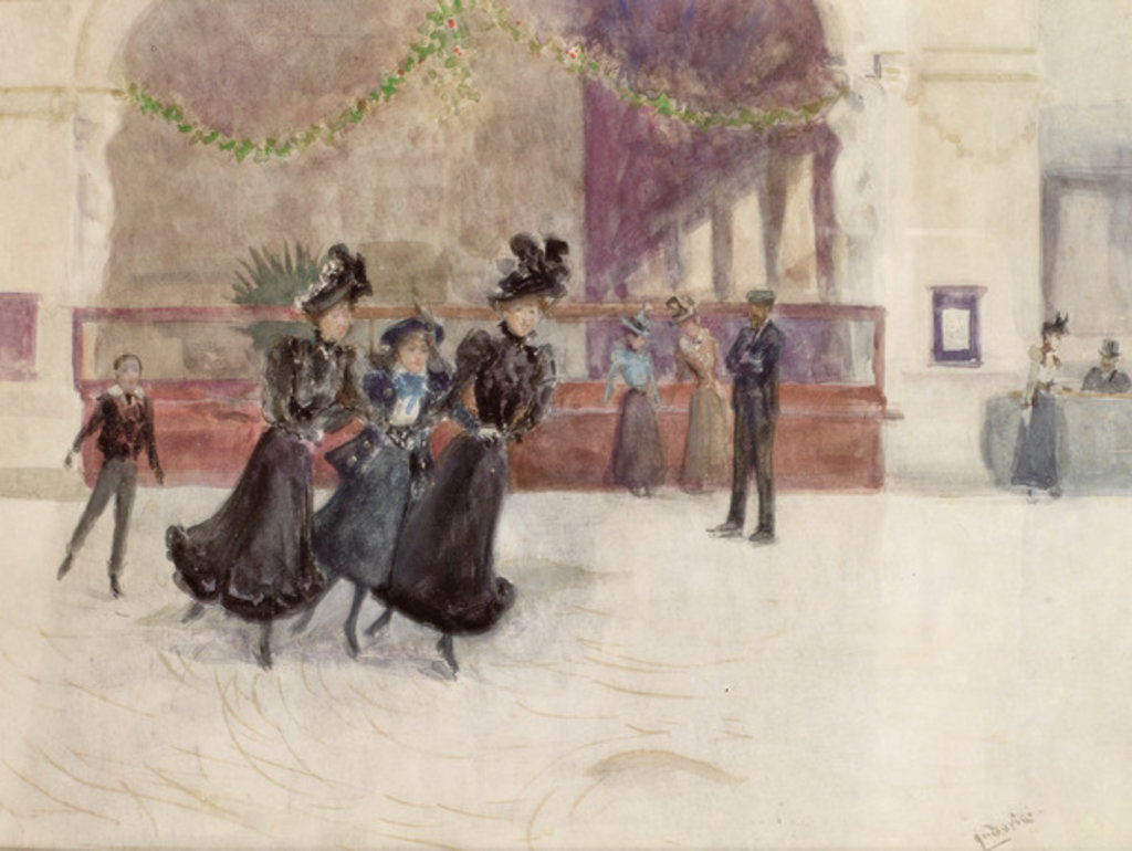 Detail of The Skaters by Albert Snr. Ludovici