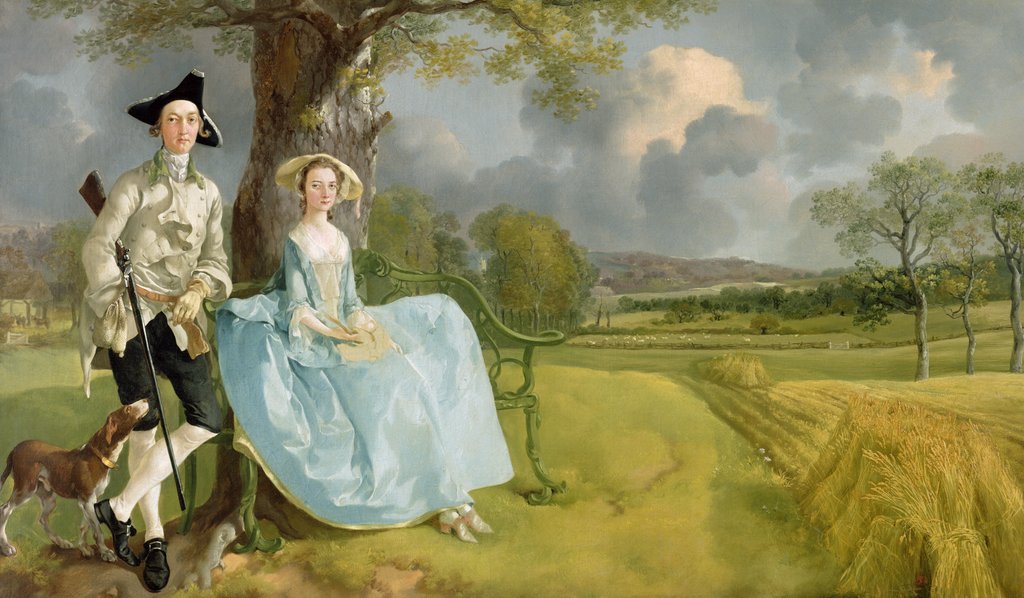 Detail of Mr and Mrs Andrews, c.1748-9 by Thomas Gainsborough