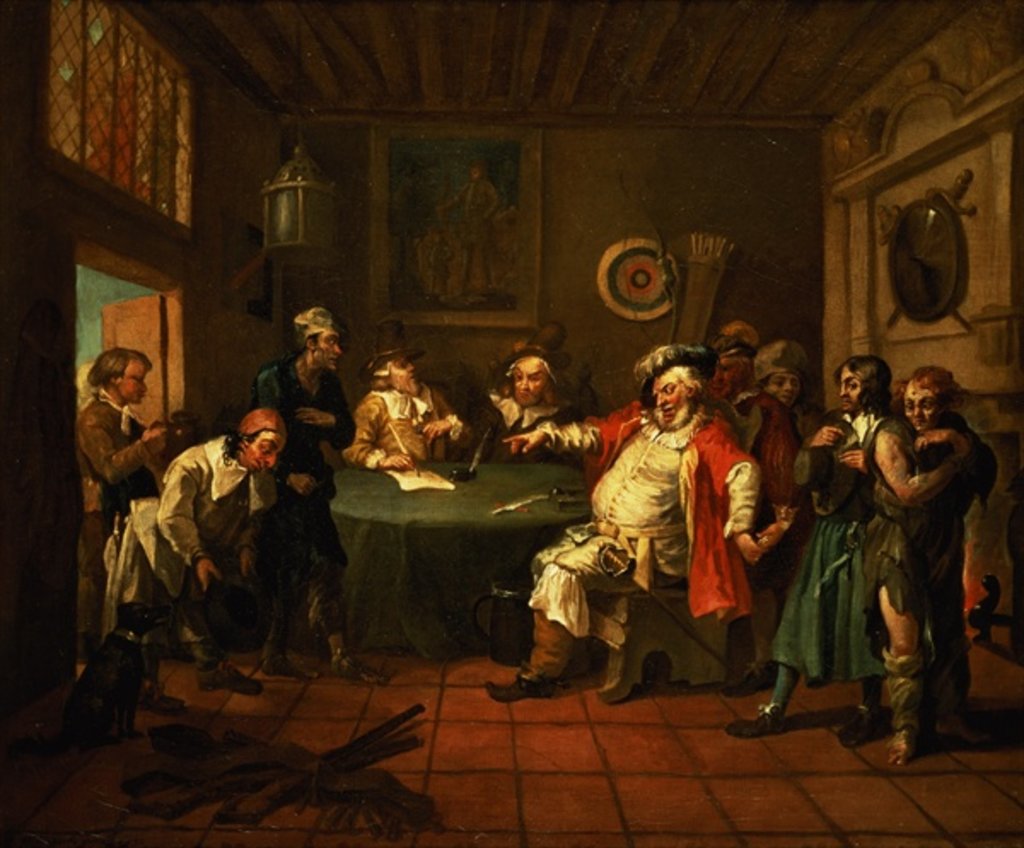 Detail of Falstaff Examining his Recruits from Henry IV by Shakespeare, 1730 by William Hogarth