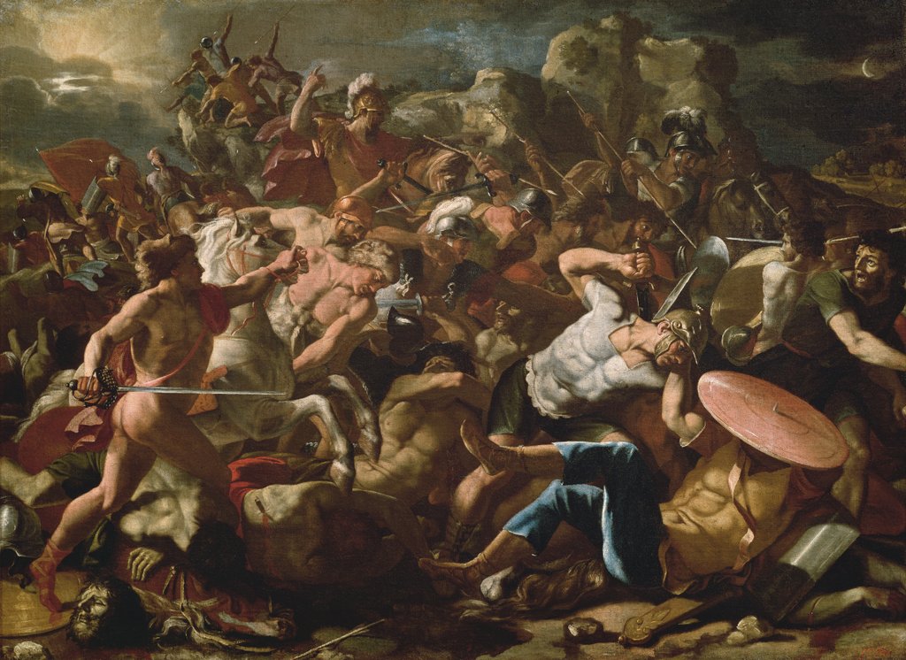 Detail of The Battle between the Israelites and the Amorites, 1625-26 by Nicolas Poussin