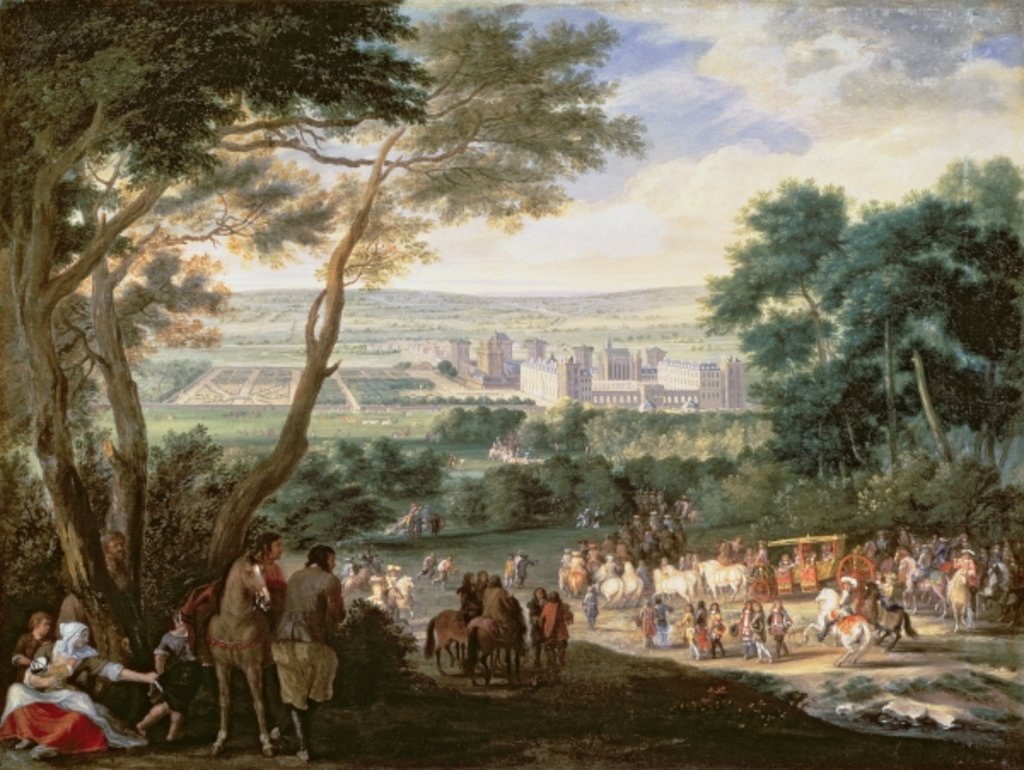 Detail of Louis XIV at Vincennes by Adam Frans van der Meulen