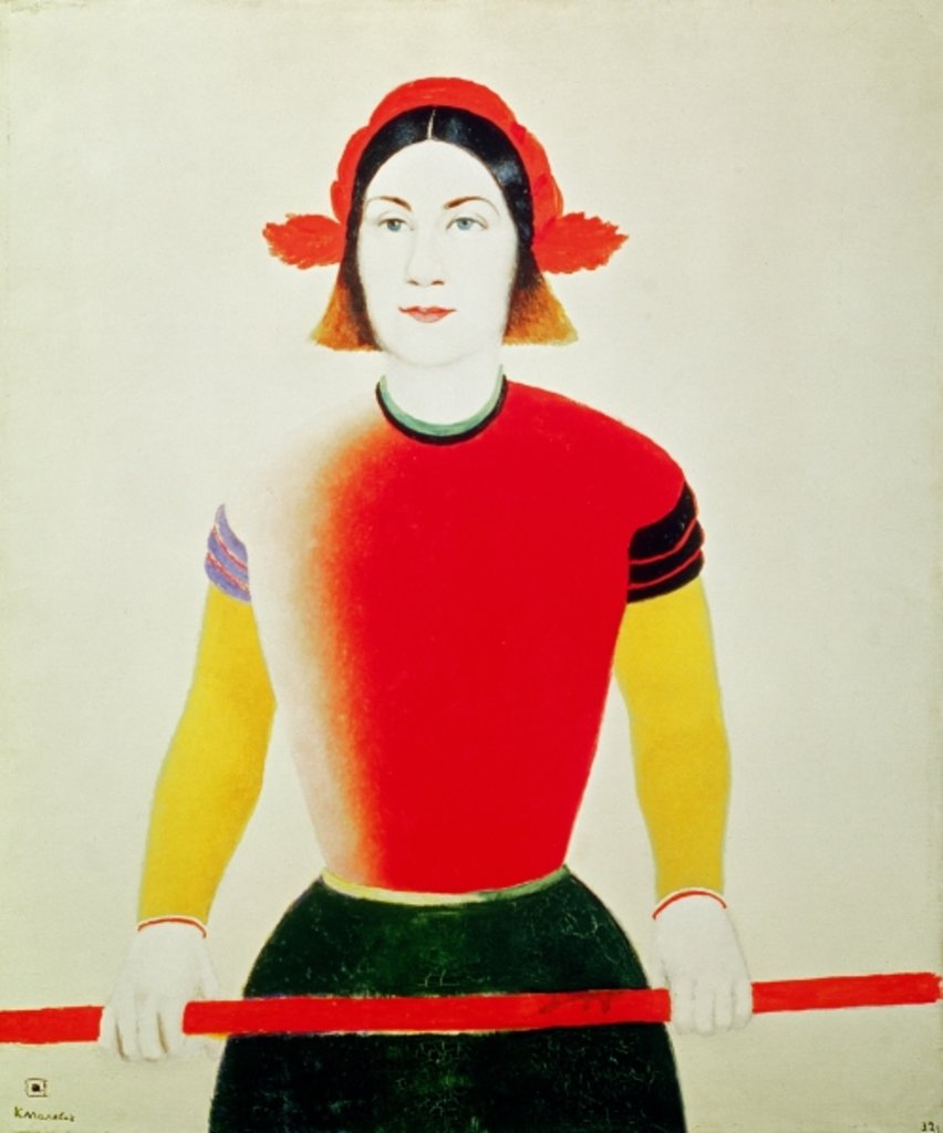 Detail of Girl with a Pole by Kazimir Severinovich Malevich