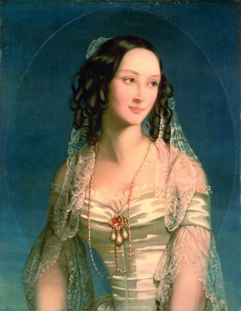 Detail of Portrait of Zinaida Ivanovna Yusupova, c.1845 by Christina Robertson