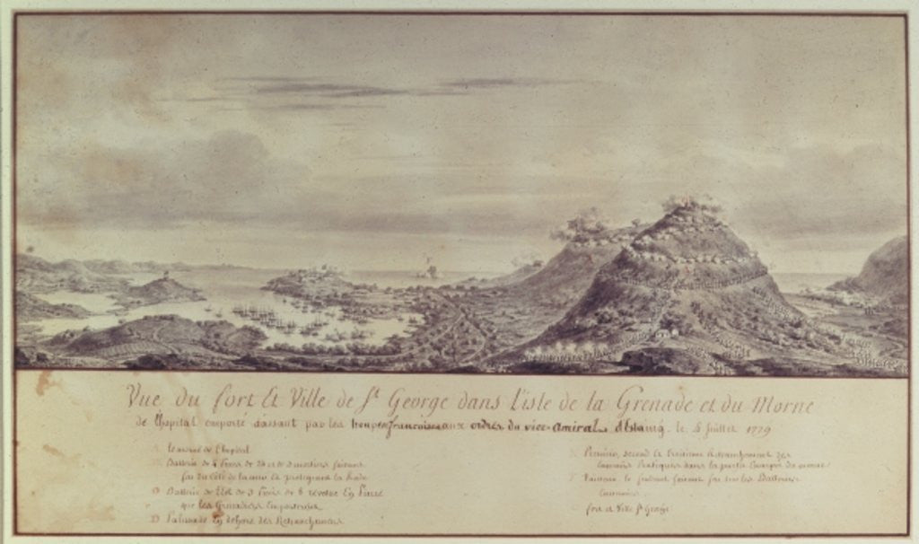 Detail of The French Capture Grenada by Pierre Ozanne