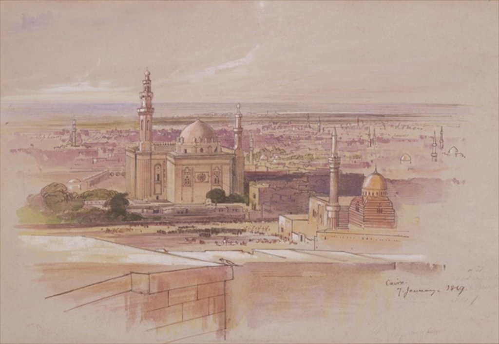 Detail of Agra Mosque, Cairo, 1849 by Edward Lear