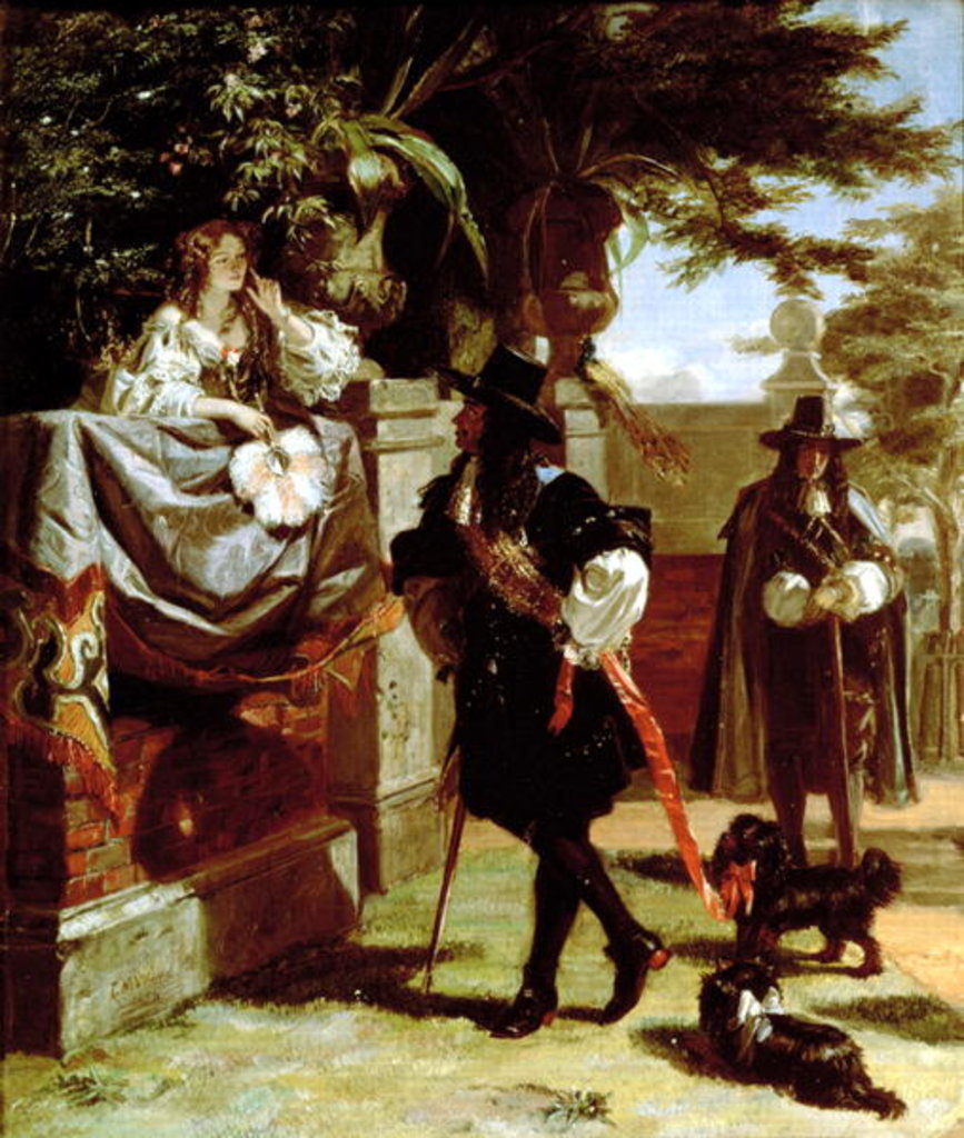 Detail of Charles II and Nell Gwynne by Edward Matthew Ward