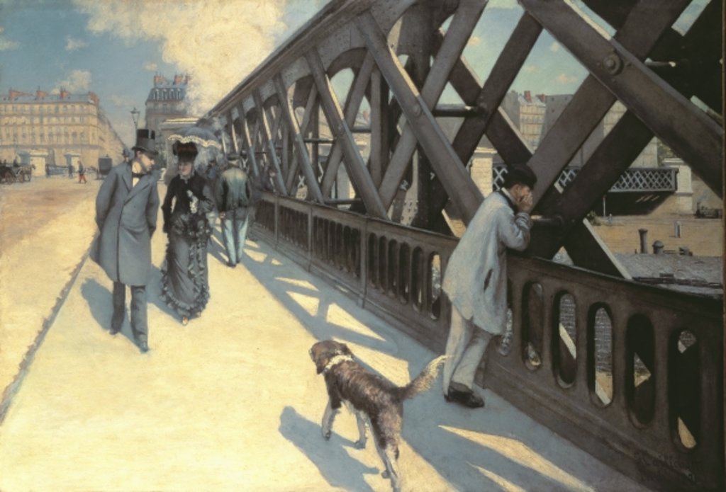 Detail of The Bridge of Europe, Paris 1876 by Gustave Caillebotte