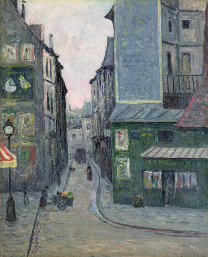Detail of Place Saint Andre des Arts, Rue Suger, Paris by Maxime Emile Louis Maufra