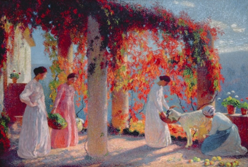 Detail of The Pergola at Marquayrol by Henri Martin