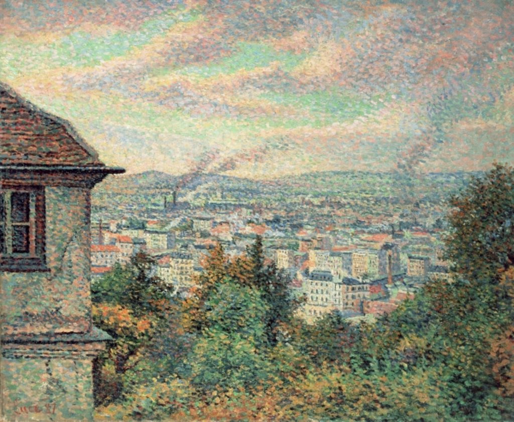 Detail of Paris, View of Montmartre by Maximilien Luce