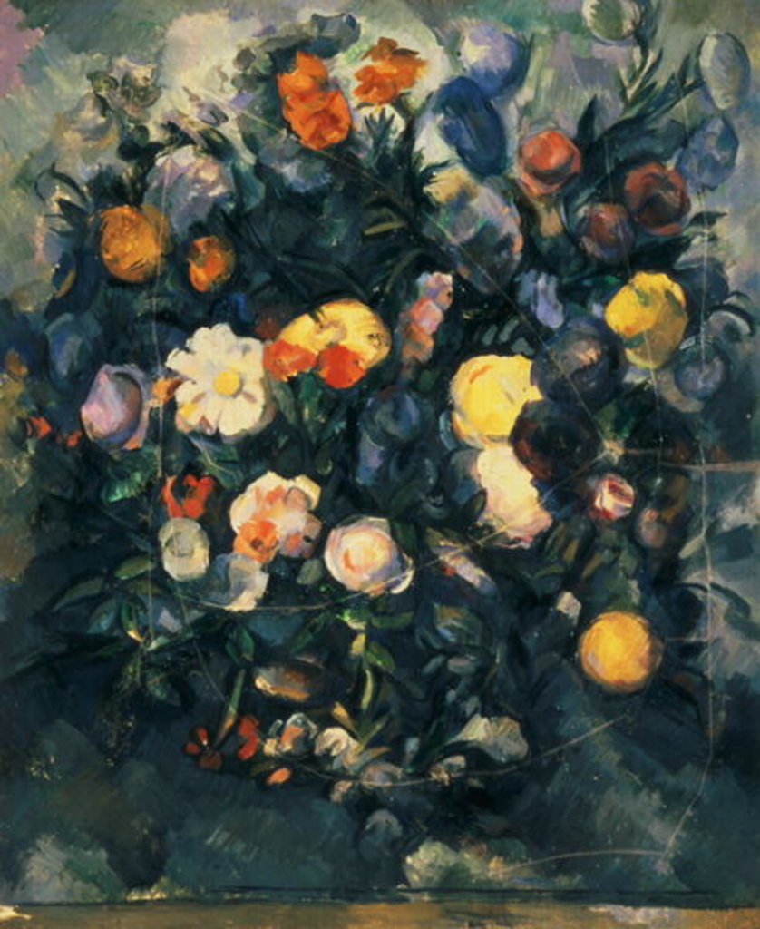Detail of Vase of Flowers by Paul Cezanne