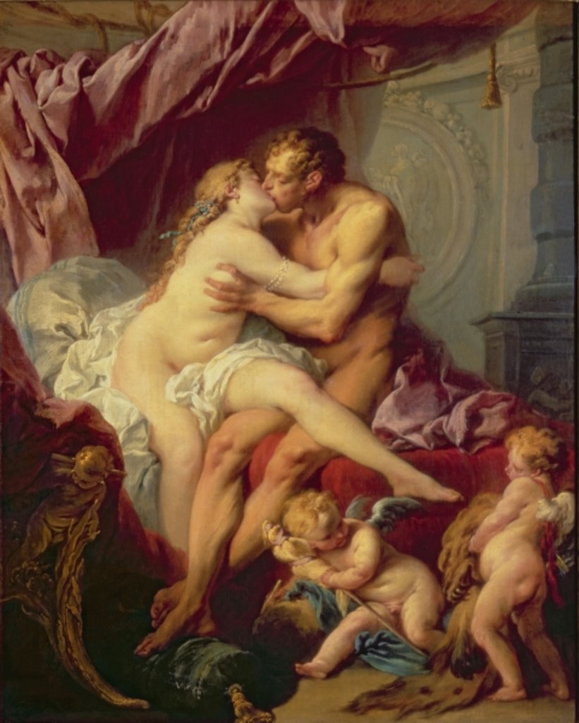 Detail of Hercules and Omphale by Francois Boucher
