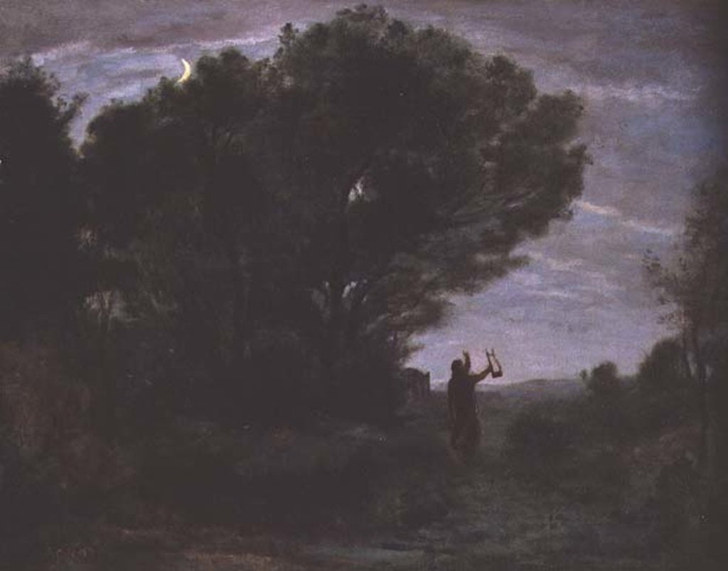 Detail of Orpheus by Jean Baptiste Camille Corot