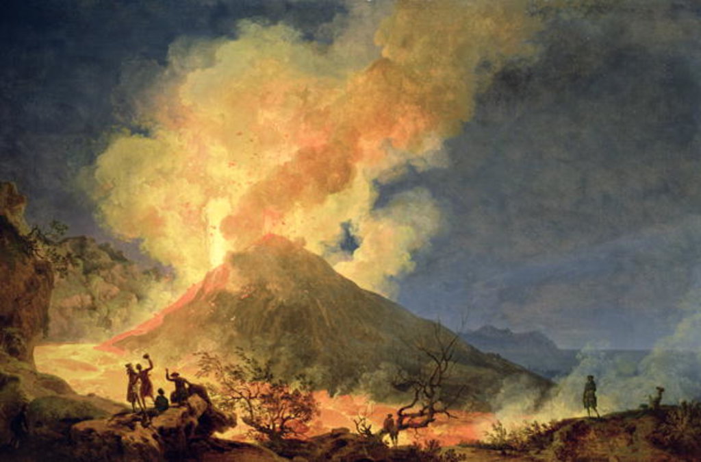 Detail of Vesuvius Erupting by Pierre Jacques Volaire