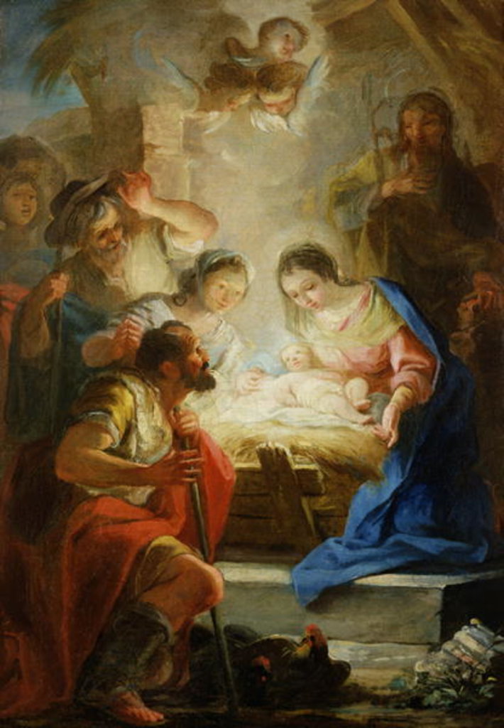 Detail of Adoration of the Shepherds by Mariano Salvador de Maella