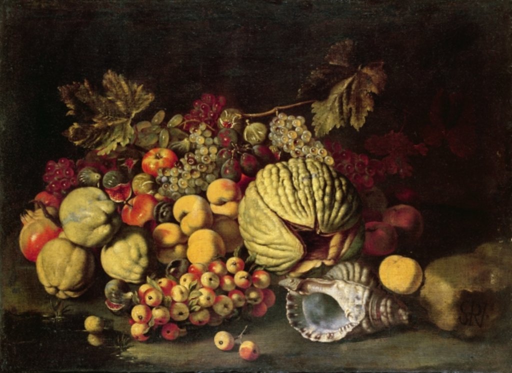 Detail of Still Life by Giovanni-Battista Ruoppolo or Ruopolo