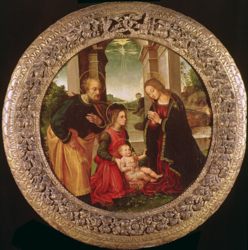 Detail of The Holy Family with an Angel by Capponi