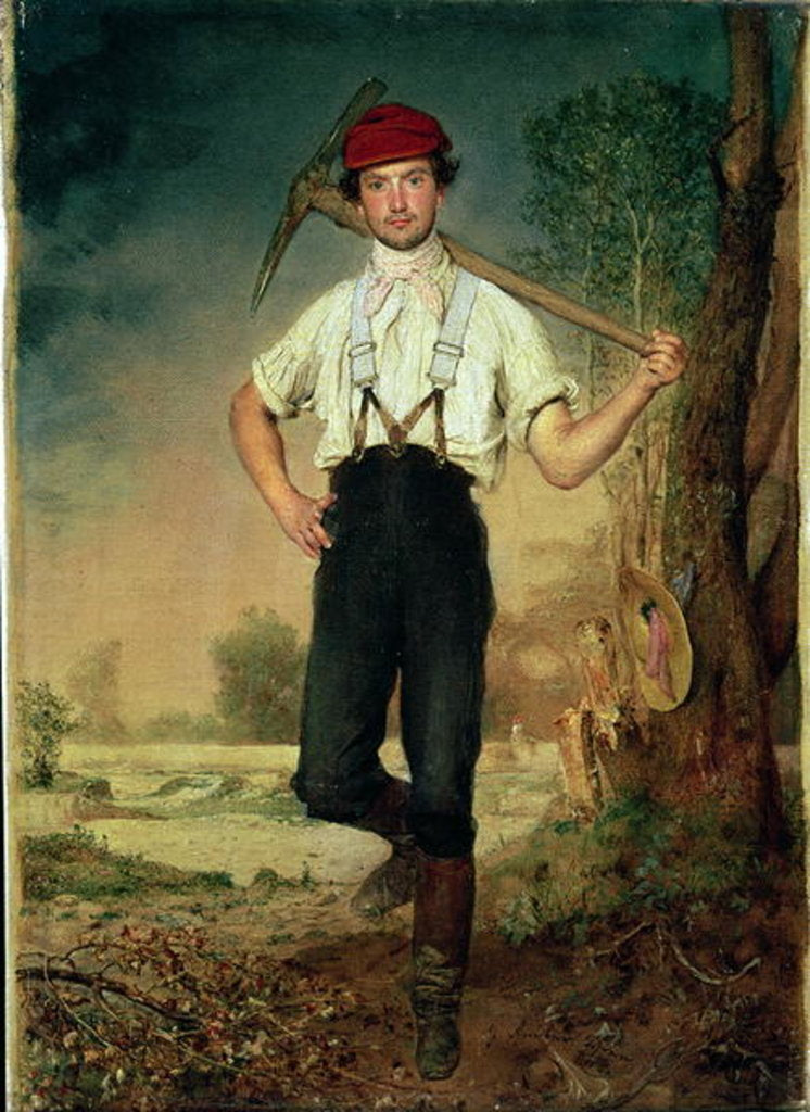 Detail of Worker, 1848 by Johann Baptist Reiter