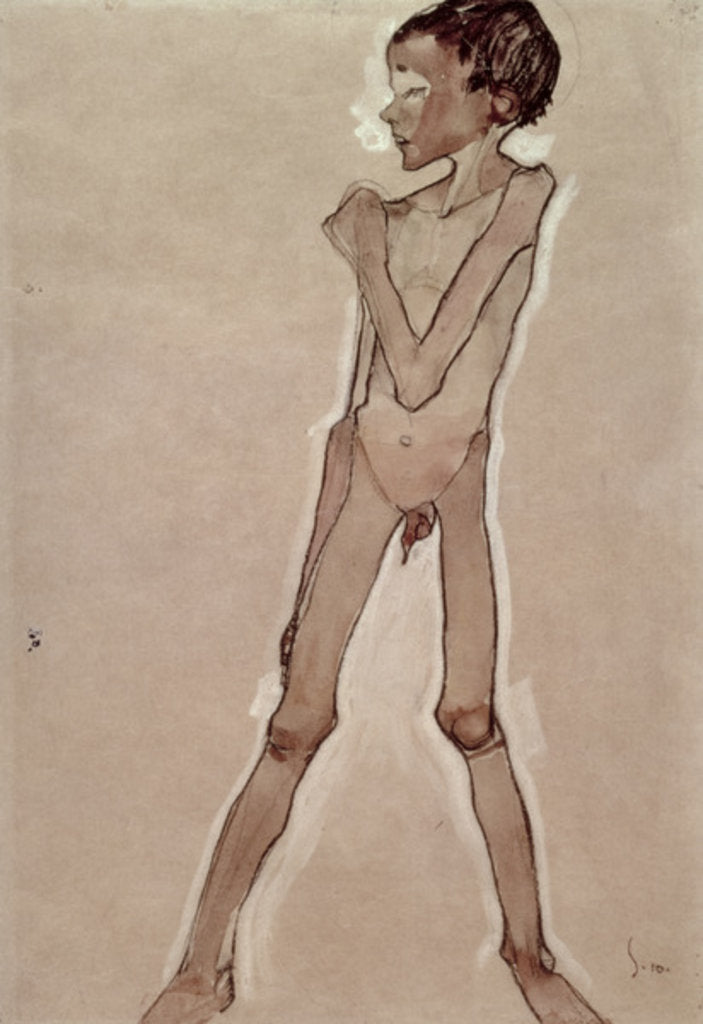 Detail of Nude Boy Standing by Egon Schiele