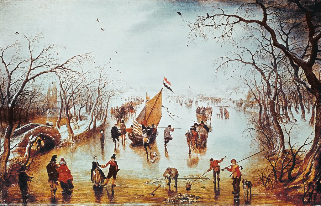 Detail of Winter Scene by Adriaen Pietersz. van de Venne