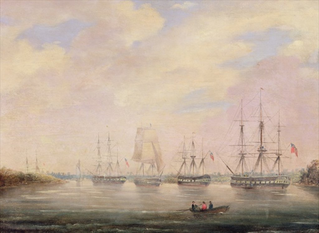 Detail of View of Port Adelaide, South Australia by Colonel William Light