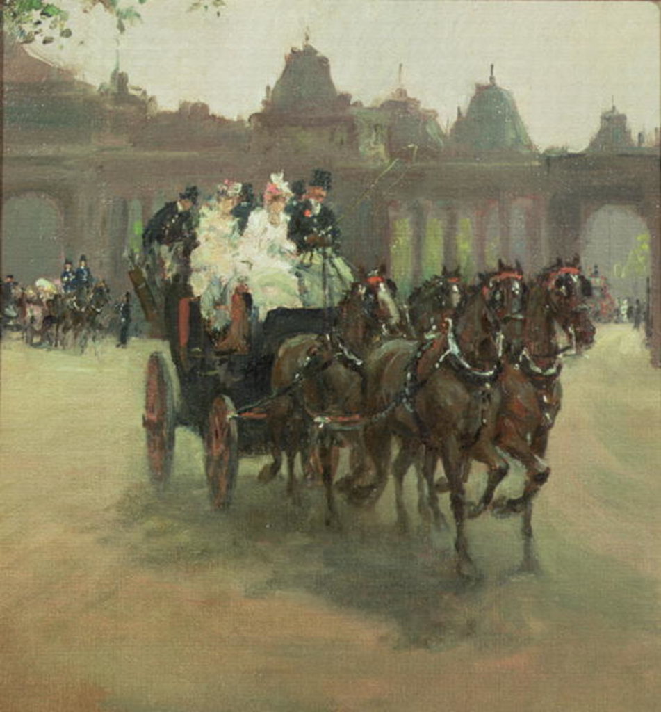 Detail of Carriages at Hyde Park by Albert Snr. Ludovici