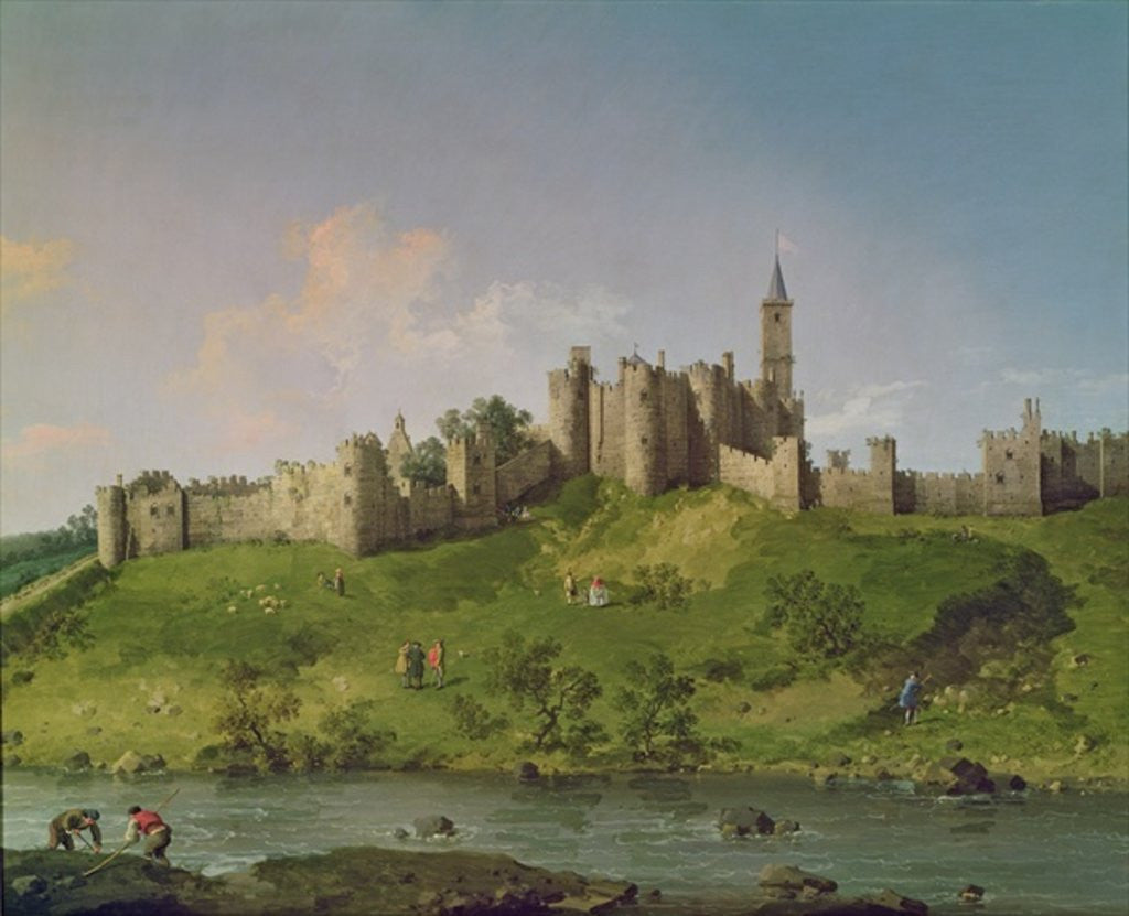 Detail of Alnwick Castle by Canaletto