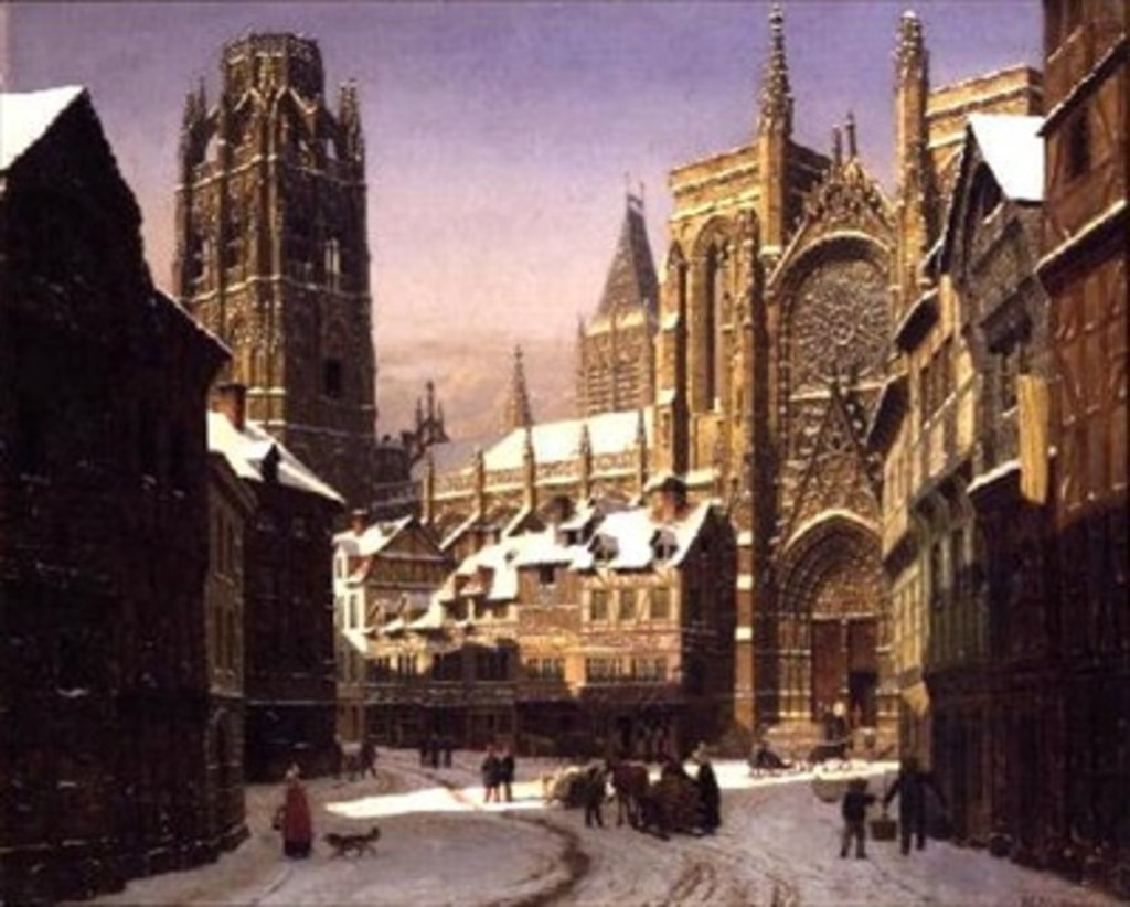 Dutch Cathedral Town by Heinrich Hansen
