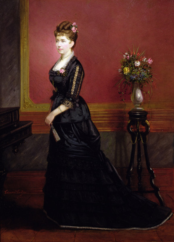 Detail of Lady in Black by Edouard Ender