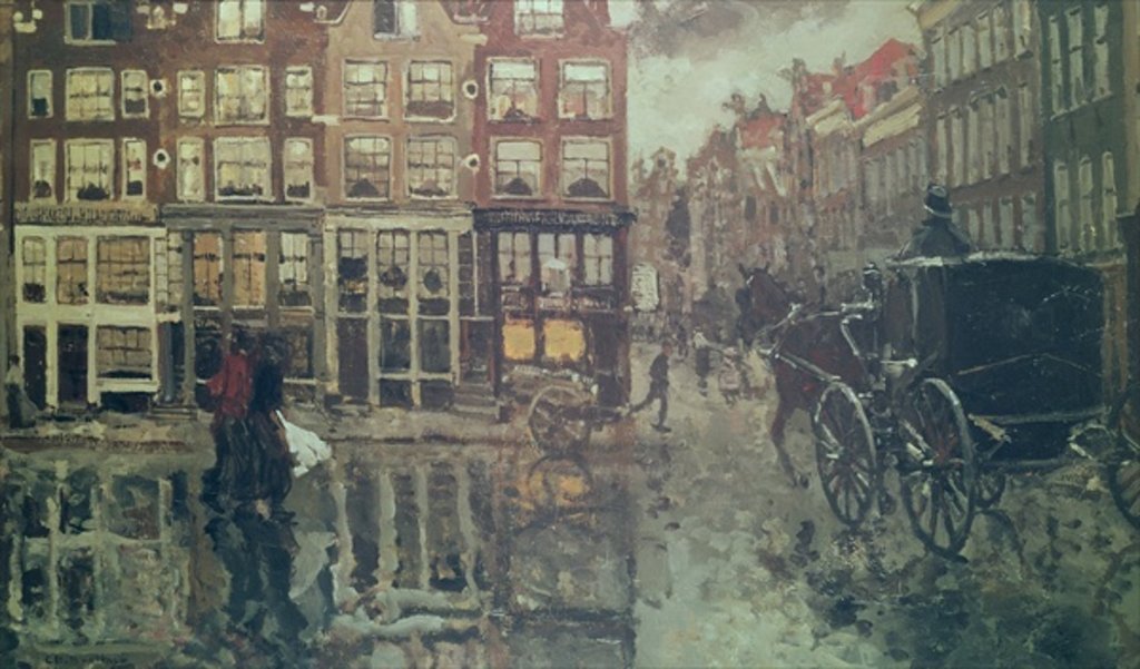 Detail of Corner of Leidsche Square, Amsterdam by Georg-Hendrik Breitner