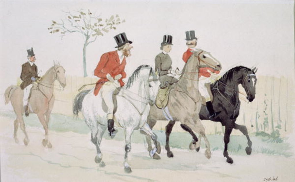 Detail of The Rivals by Randolph Caldecott