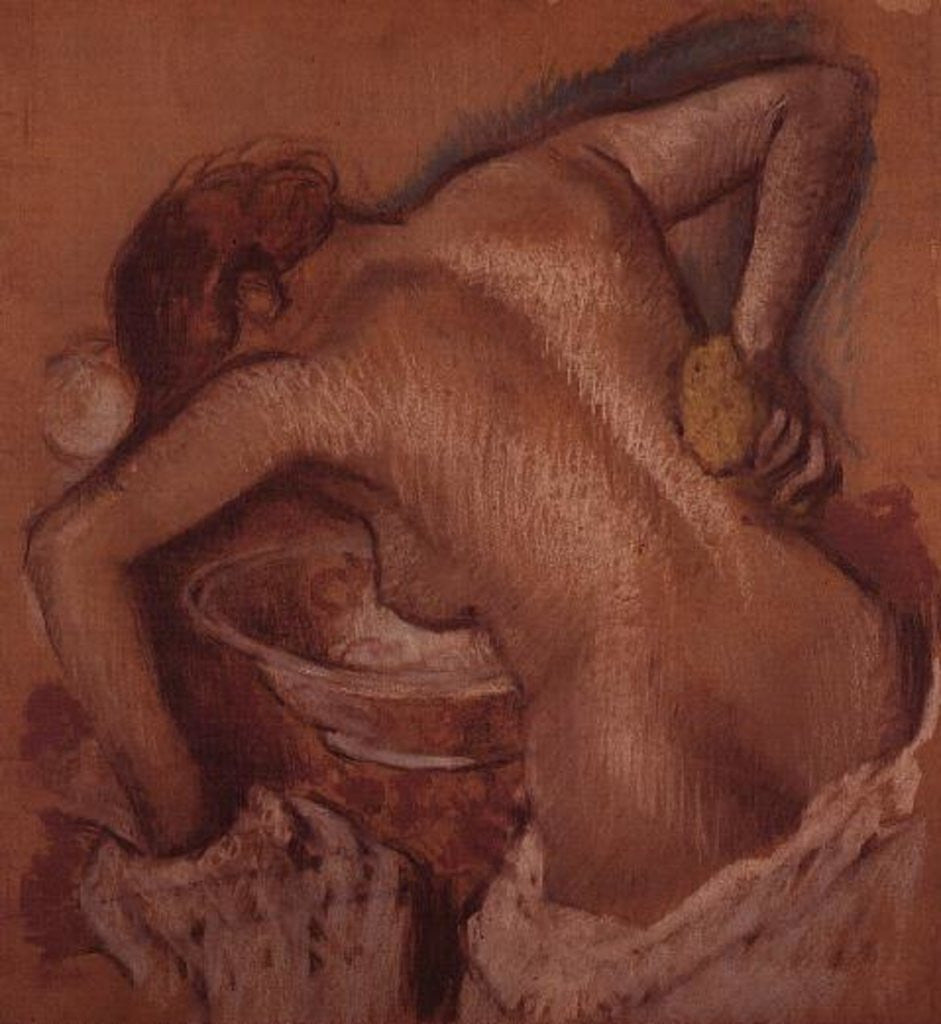 Detail of Woman at her toilet by Edgar Degas