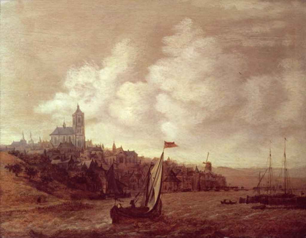 Detail of River and City Scene by Jan Meerhout
