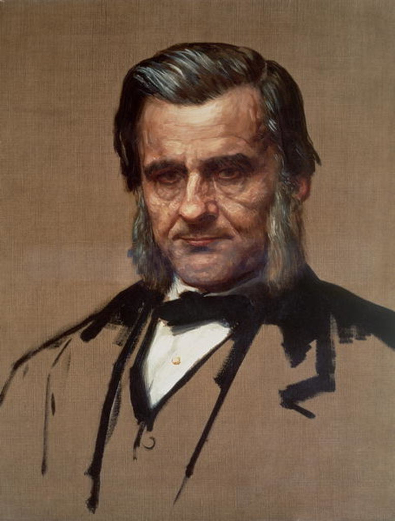 Detail of Portrait of Thomas Henry Huxley by Alphonse Legros