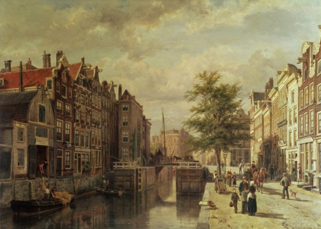 Detail of The Martyr's Canal by Cornelius Springer