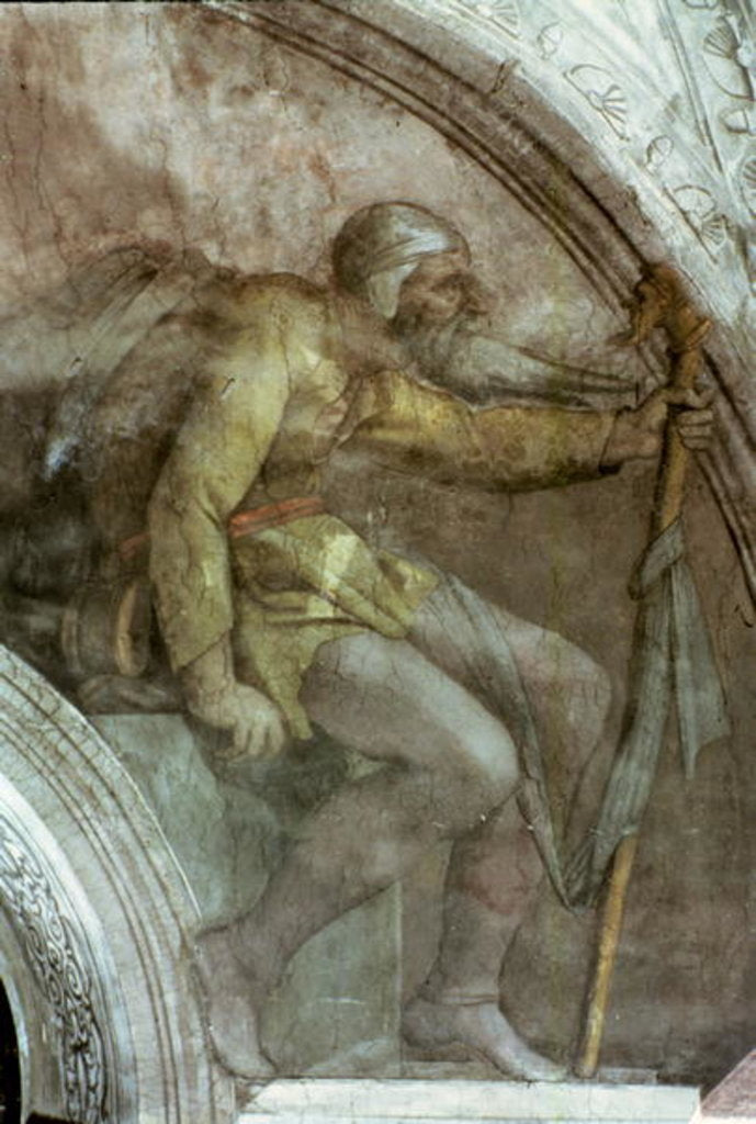 Sistine Chapel Ceiling: One of the Ancestors of God by Michelangelo Buonarroti