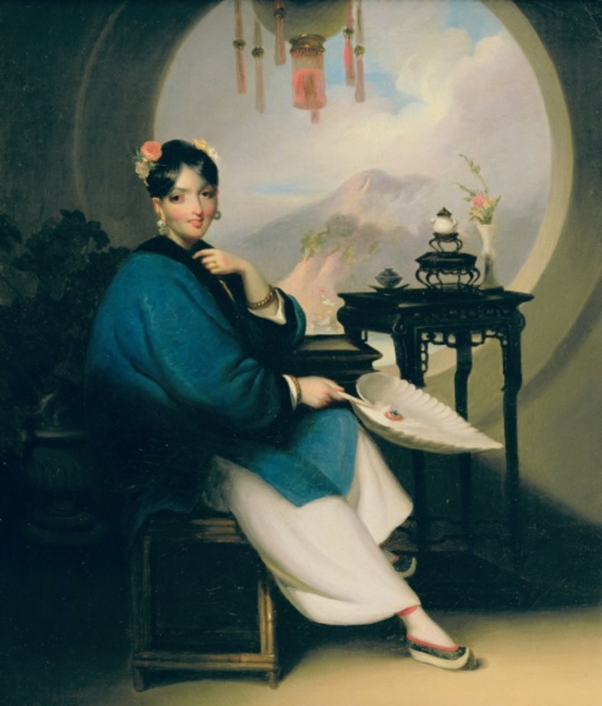 Detail of A Geisha Girl by George Chinnery