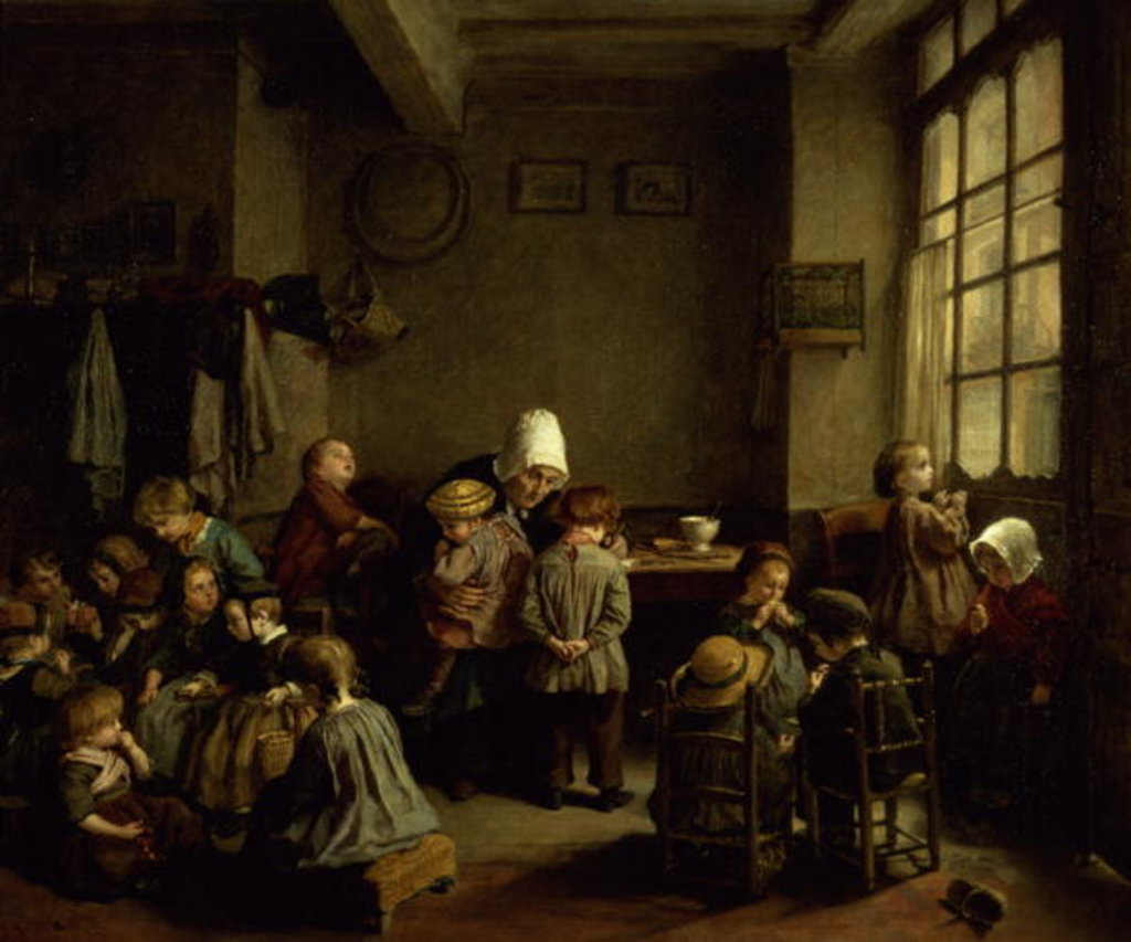 Detail of The Kindergarten by Pierre Edouard Frere