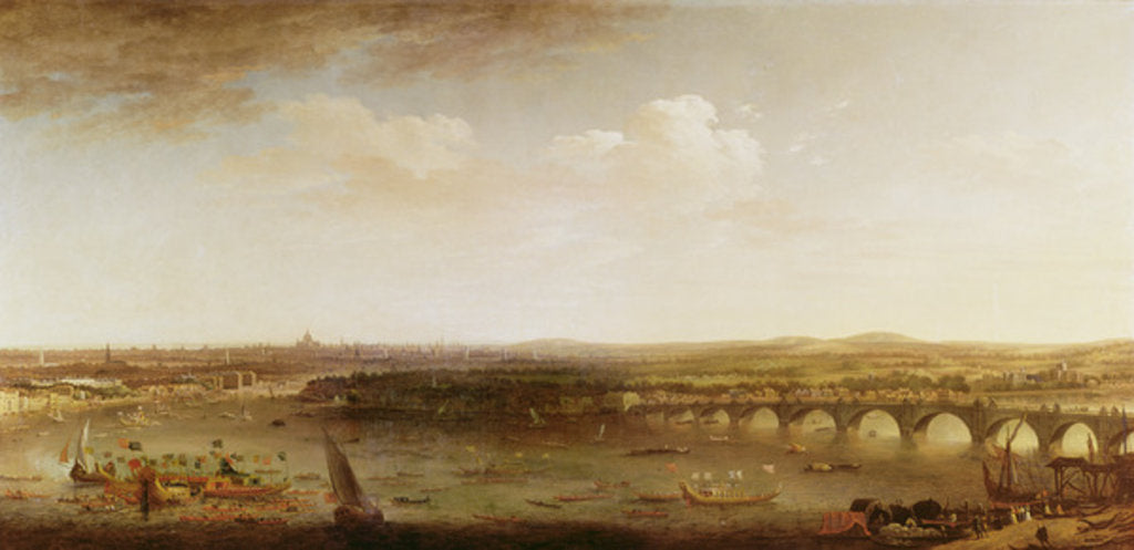 Detail of Thames and Westminster by Robert Griffier